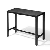 Pellebant 43 in. Rectangle Outdoor Bar Table with Waterproof Top and Sturdy Metal Frame
